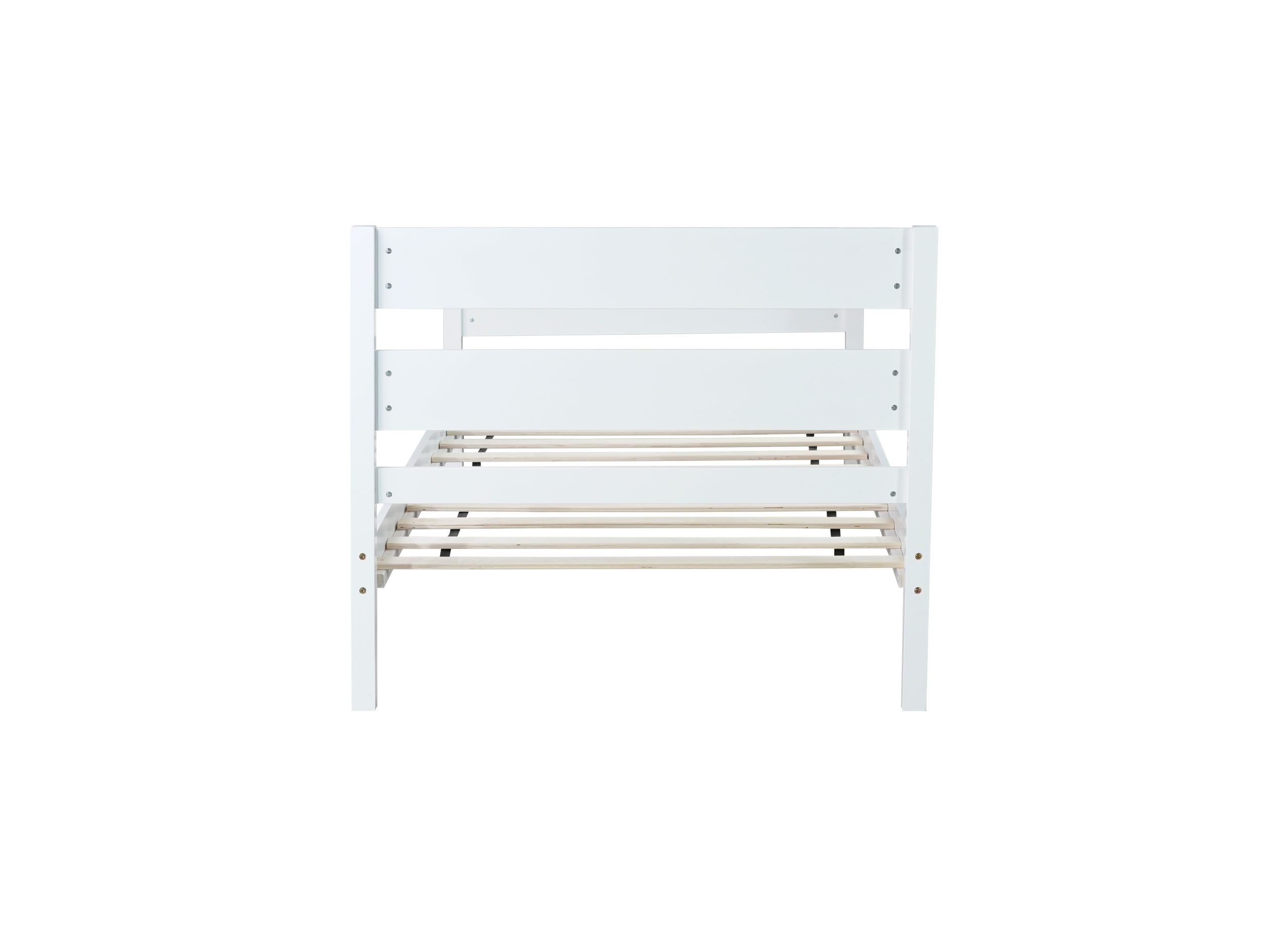 Rubber Wood Twin Platform Bed With Headboard