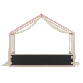 Twin Size Canopy Bed With Breathable Gauze Canopy
