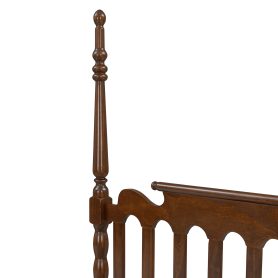 Queen Size Platform Bed Frame with Twin XL Trundle and 2 Storage Drawers