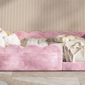 Full Size Upholstered Floor Bed