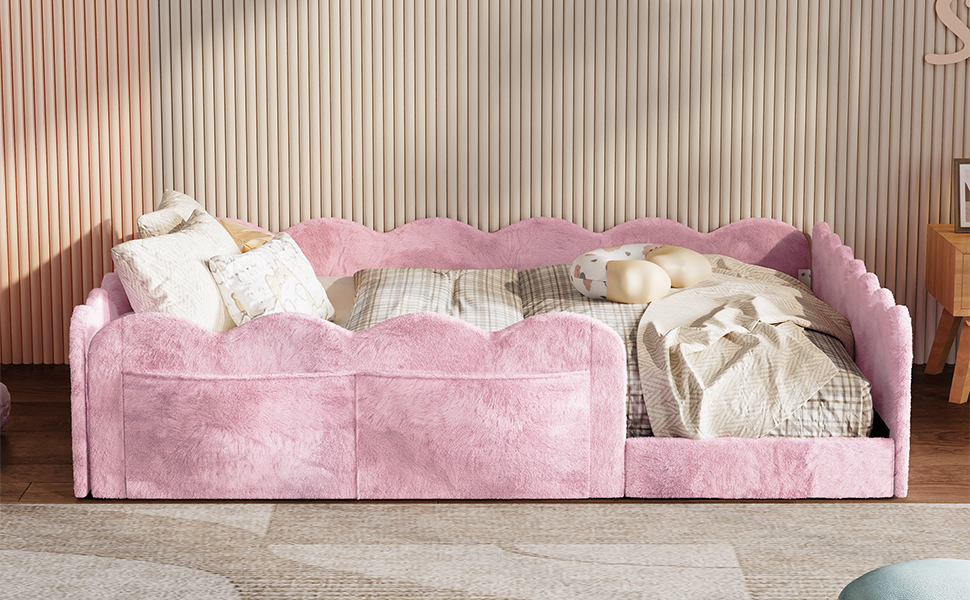 Full Size Upholstered Floor Bed