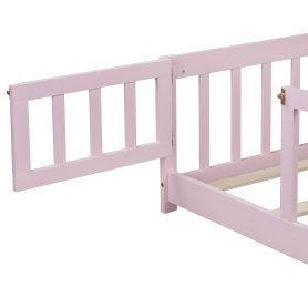 Full Size Floor Bed With Fence And Door