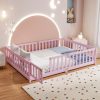 Full Size Floor Bed With Fence And Door