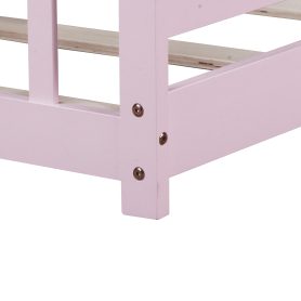 Full Size Floor Bed With Fence And Door