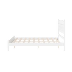 Countryside Style King Size Wooden Bed Frame With Spindle Headboard