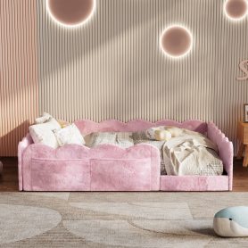 Full Size Upholstered Floor Bed