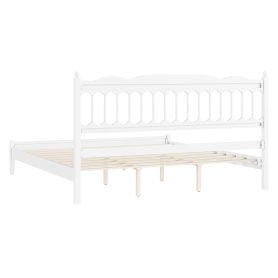 Countryside Style King Size Wooden Bed Frame With Spindle Headboard