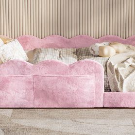 Full Size Upholstered Floor Bed