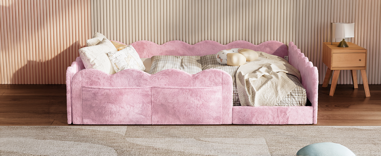 Full Size Upholstered Floor Bed