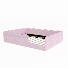 Full Size Upholstered Floor Bed