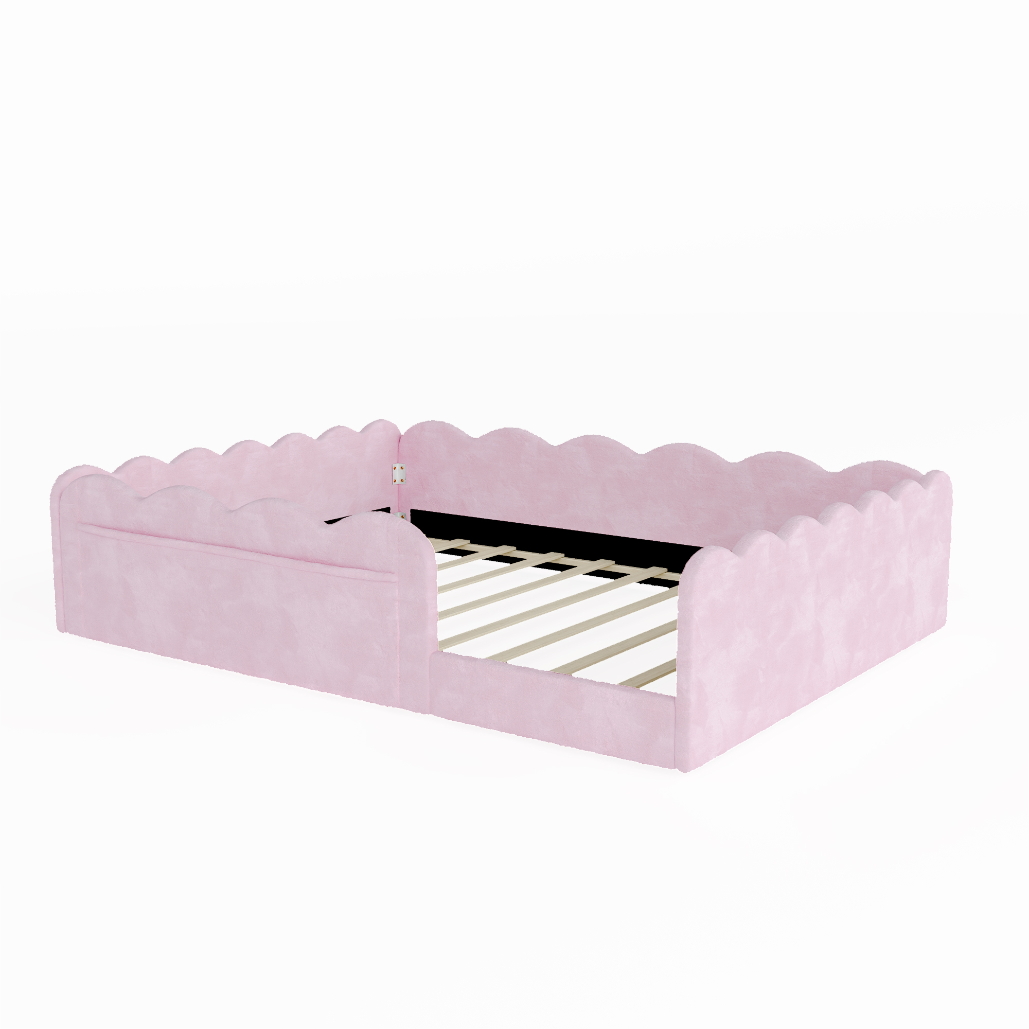 Full Size Upholstered Floor Bed