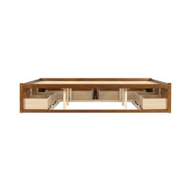 King Size Platform Bed with 6 Storage Drawers