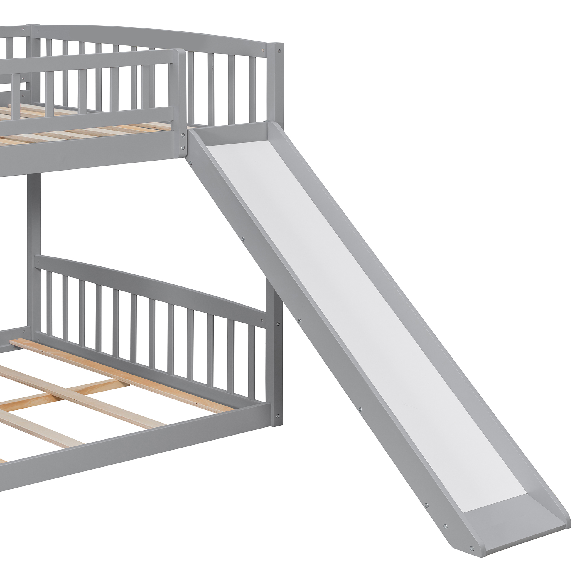 Stairway Full Over Full Bunk Bed With Three Drawers And Slide
