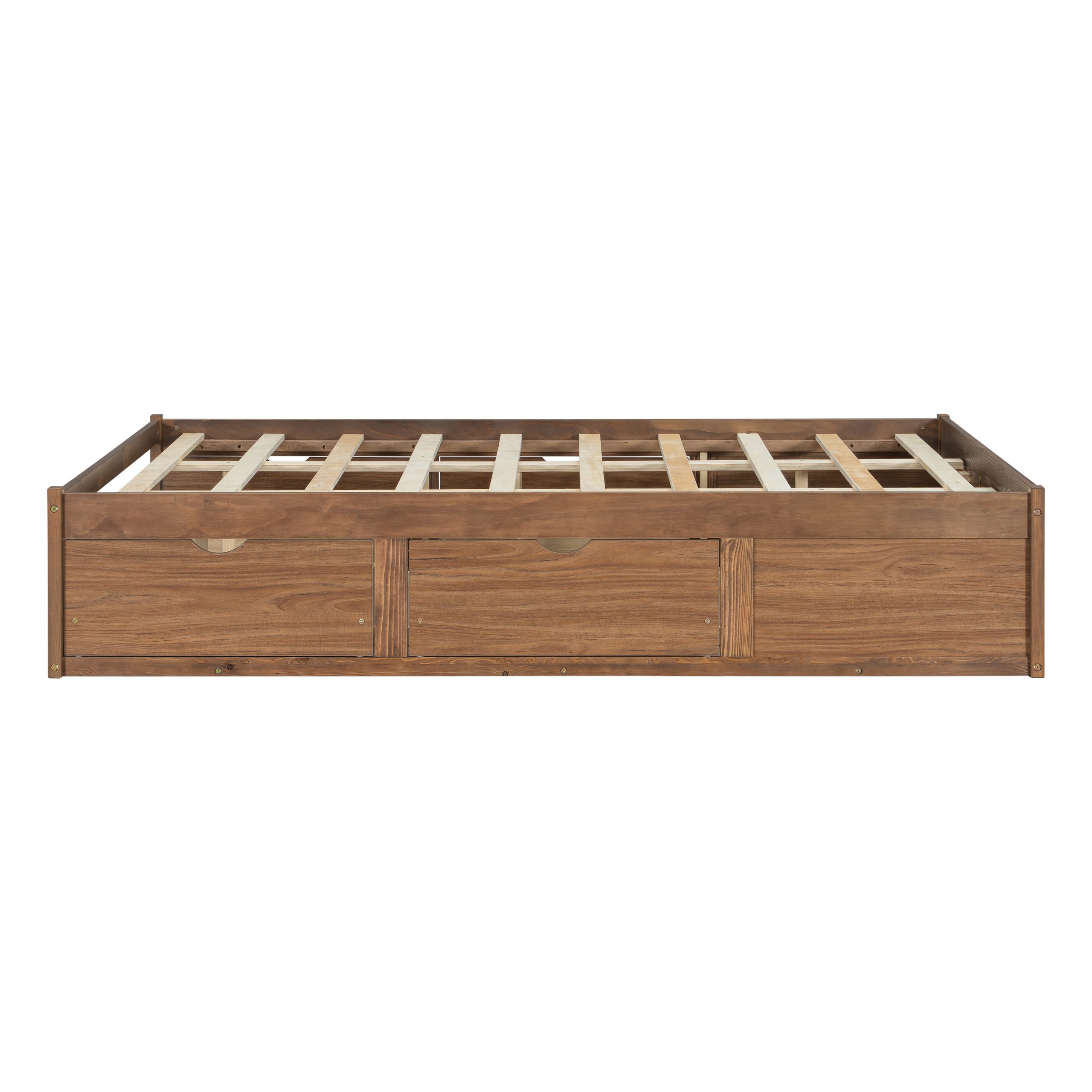 Queen Size Platform Bed with 6 Storage Drawers