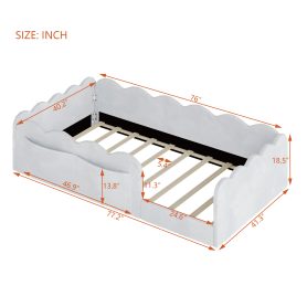 Twin Size Upholstered Floor Bed
