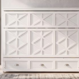Full Size Murphy Bed with Large Drawers