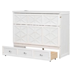 Full Size Murphy Bed with Large Drawers