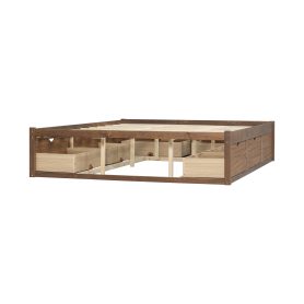 Queen Size Platform Bed with 6 Storage Drawers
