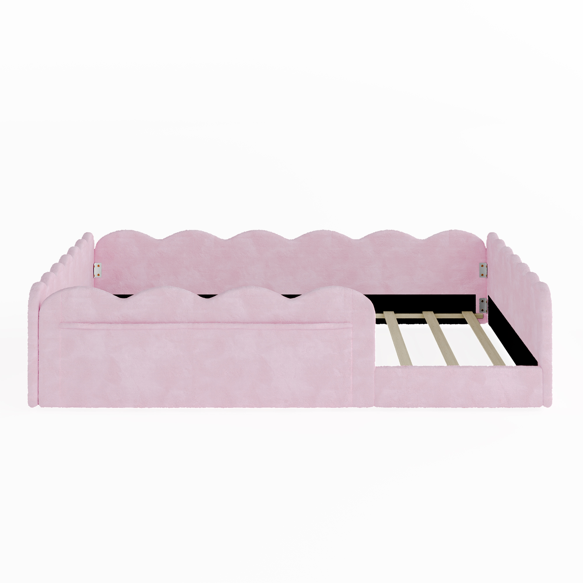 Full Size Upholstered Floor Bed
