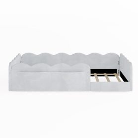 Twin Size Upholstered Floor Bed