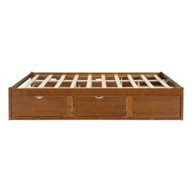 King Size Platform Bed with 6 Storage Drawers