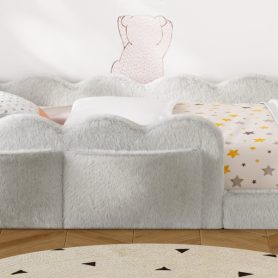 Twin Size Upholstered Floor Bed