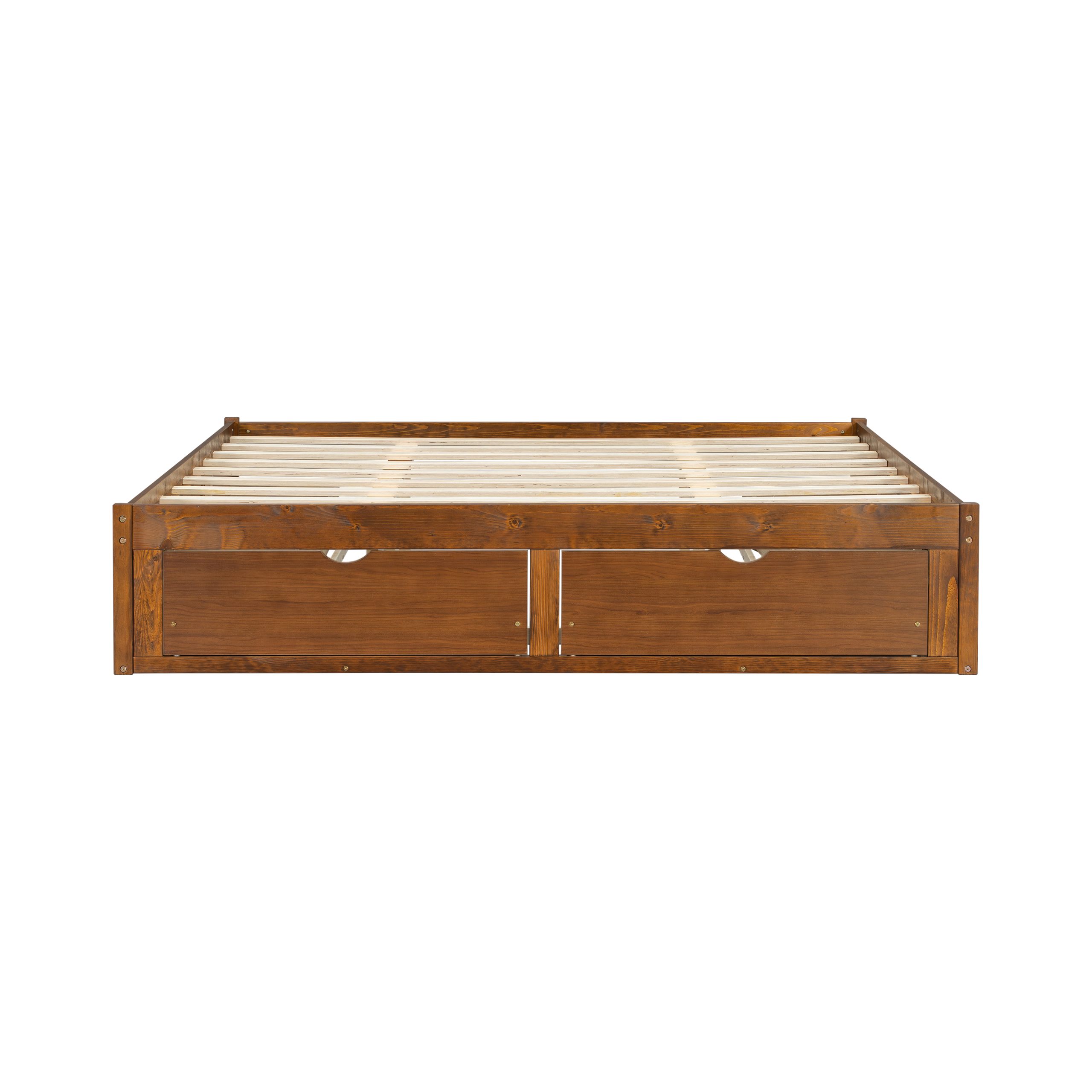 King Size Platform Bed with 6 Storage Drawers