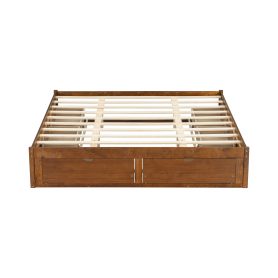 King Size Platform Bed with 6 Storage Drawers