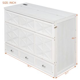 Full Size Murphy Bed with Large Drawers