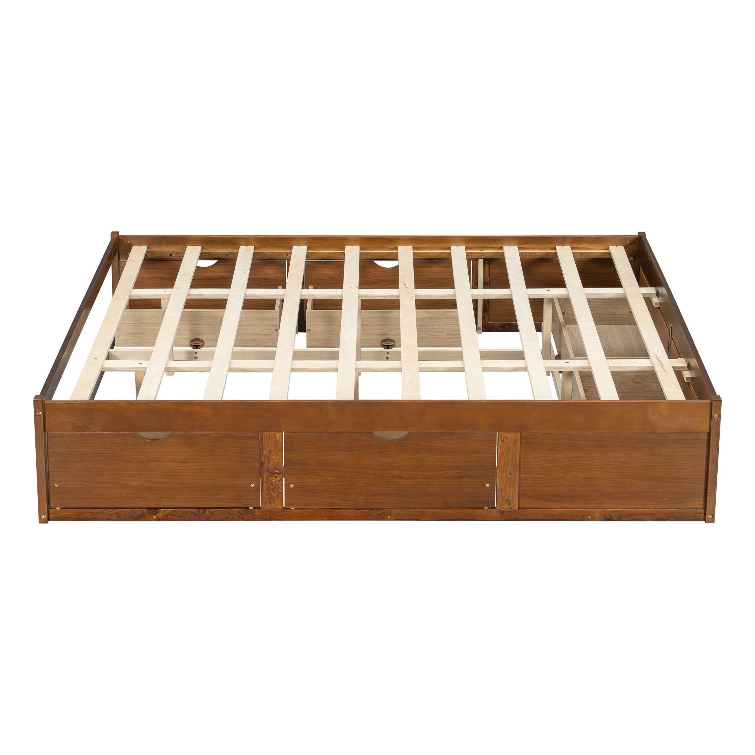 King Size Platform Bed with 6 Storage Drawers