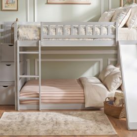 Stairway Full Over Full Bunk Bed With Three Drawers And Slide