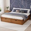 King Size Platform Bed with 6 Storage Drawers