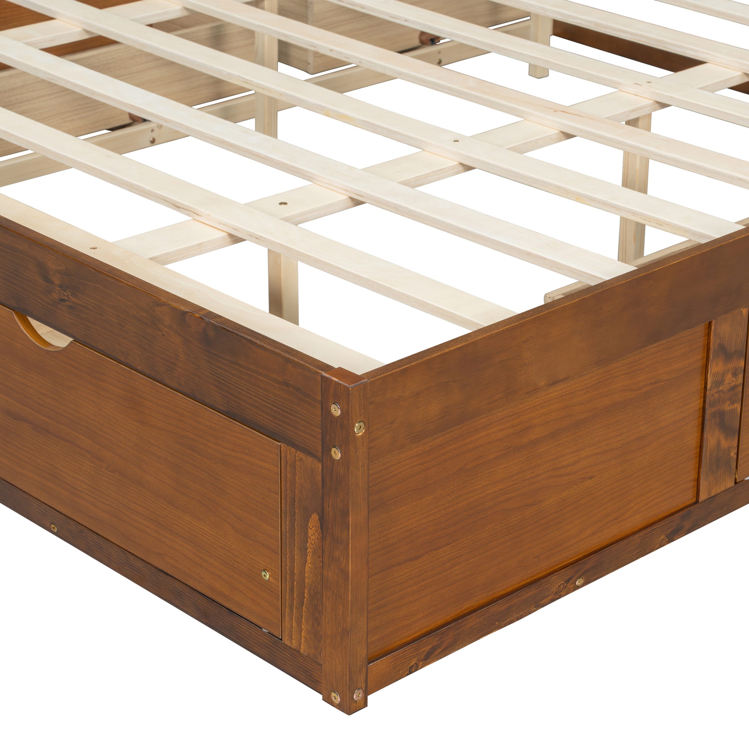 King Size Platform Bed with 6 Storage Drawers
