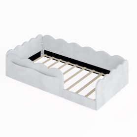 Twin Size Upholstered Floor Bed