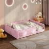 Full Size Upholstered Floor Bed