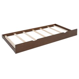 Queen Size Platform Bed Frame with Twin XL Trundle and 2 Storage Drawers