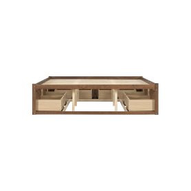 Queen Size Platform Bed with 6 Storage Drawers