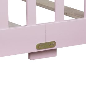 Full Size Floor Bed With Fence And Door
