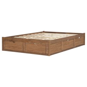 Queen Size Platform Bed with 6 Storage Drawers
