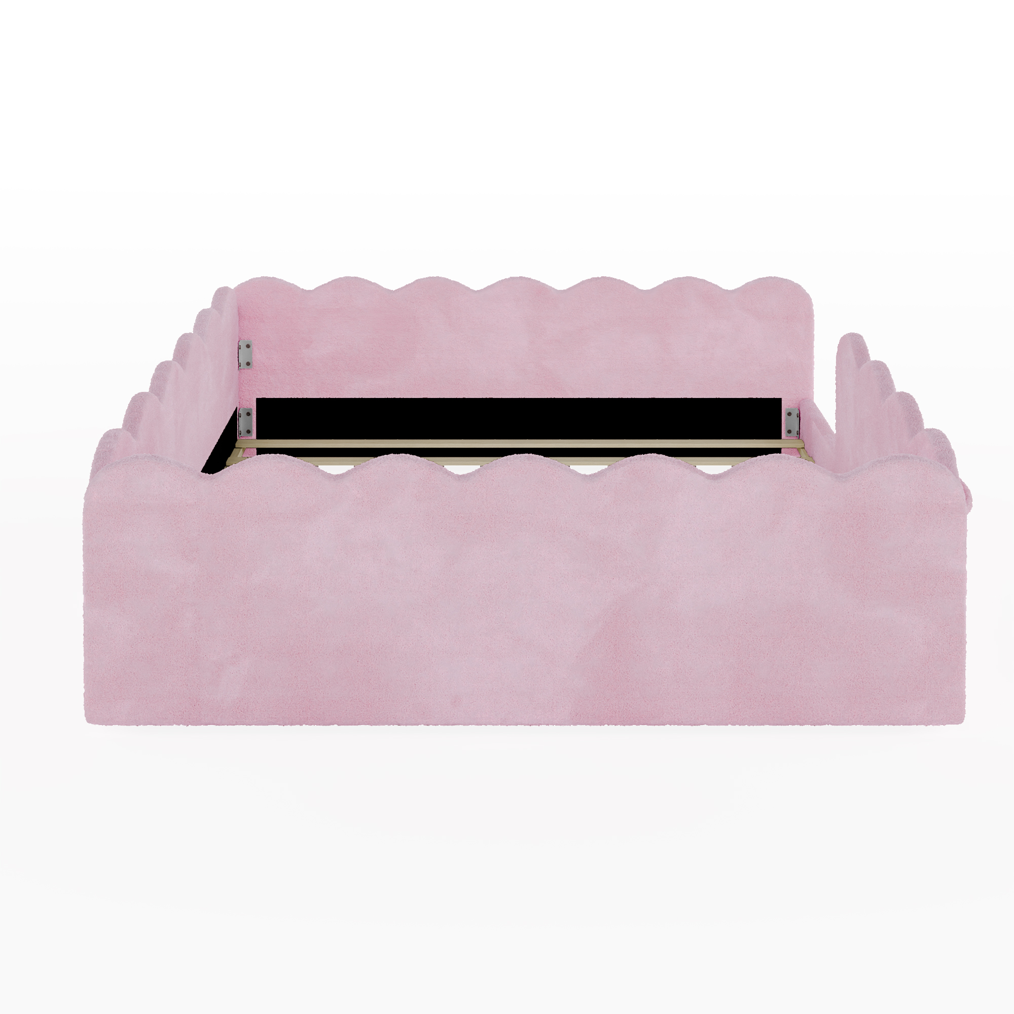 Full Size Upholstered Floor Bed
