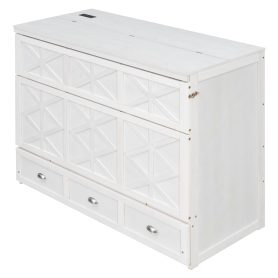 Full Size Murphy Bed with Large Drawers