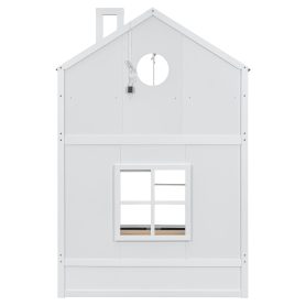 Full Size Bunk Bed with Storage Drawers, Shelves and Light Strip