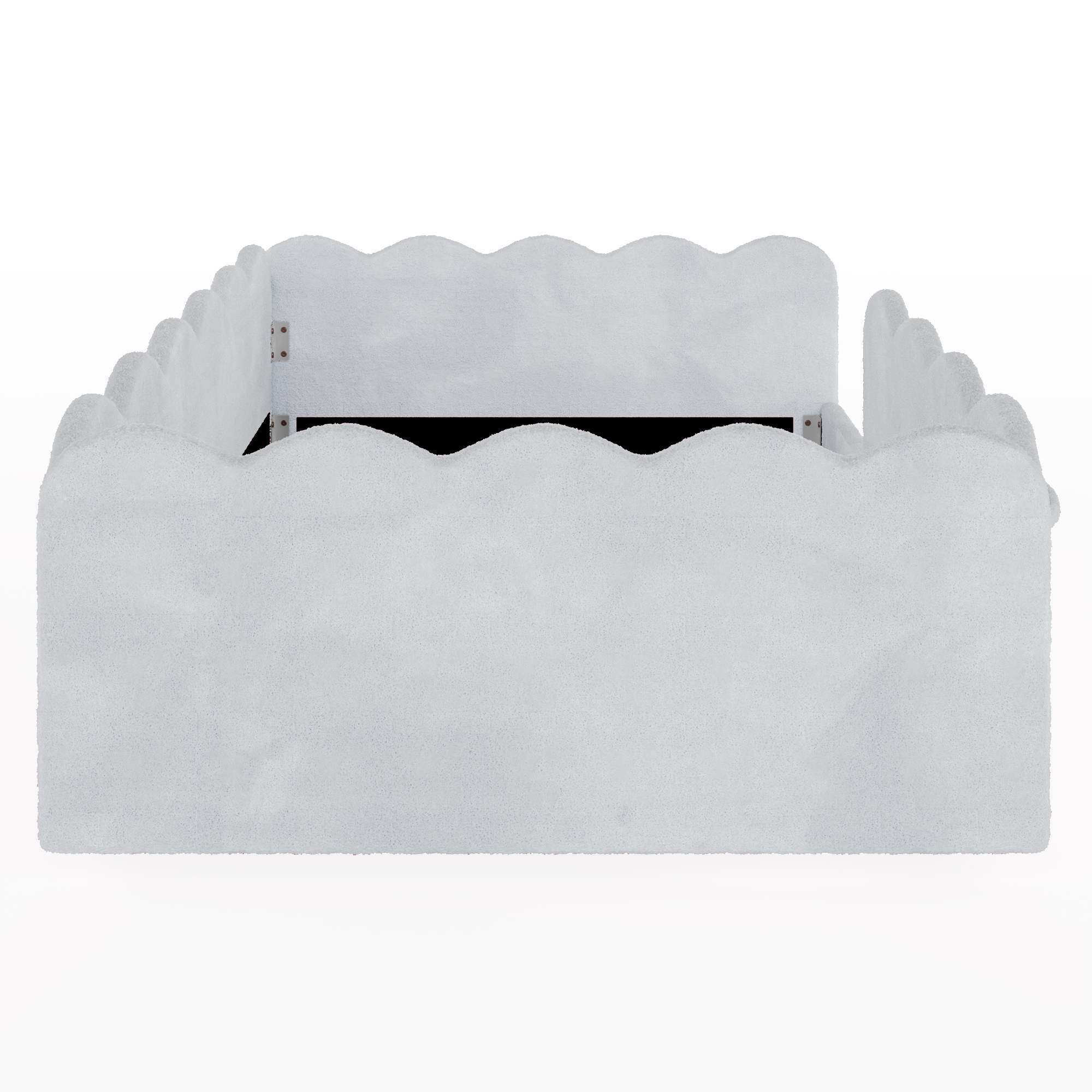 Twin Size Upholstered Floor Bed