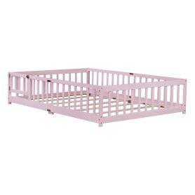 Full Size Floor Bed With Fence And Door
