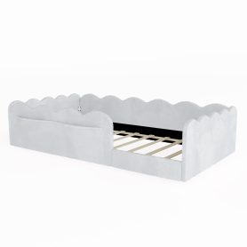 Twin Size Upholstered Floor Bed