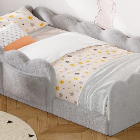 Twin Size Upholstered Floor Bed