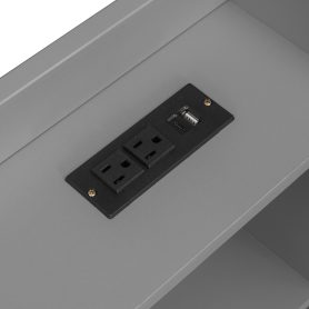Full House Floor Bed with Storage Shelves, Built-in LED Lights & Charging Station