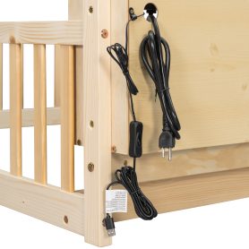 Twin House Floor Bed with Storage Shelves, Built-in LED Lights & Charging Station