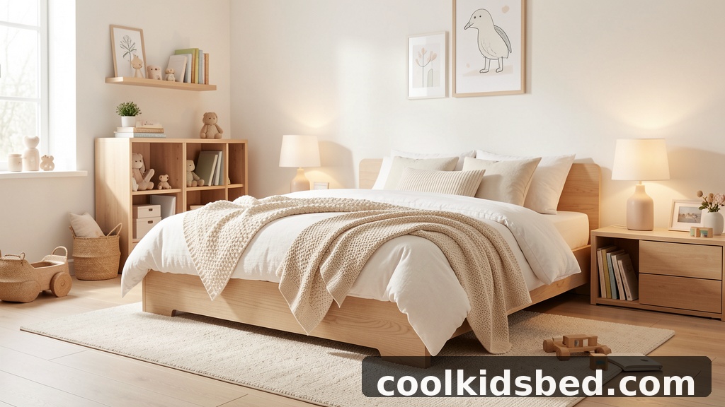 Wood floor bed for kids - low-profile wooden bed frame
