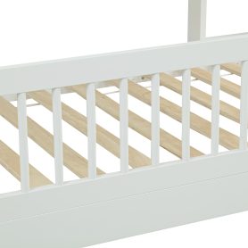 Twin Over Twin Pine Wood Bunk Bed With 2 Drawers, Convertible into 2 Twin Beds